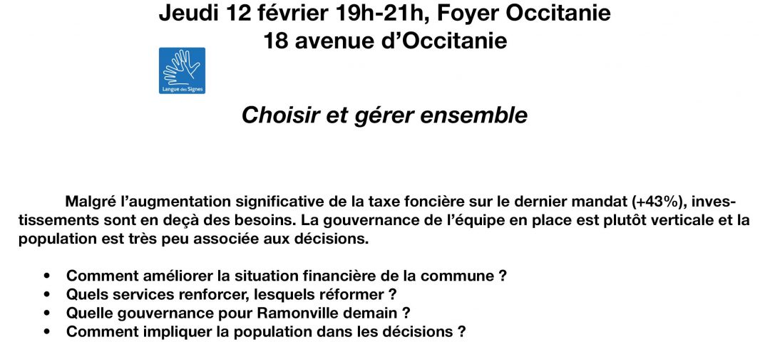 réunion punlique 12 février