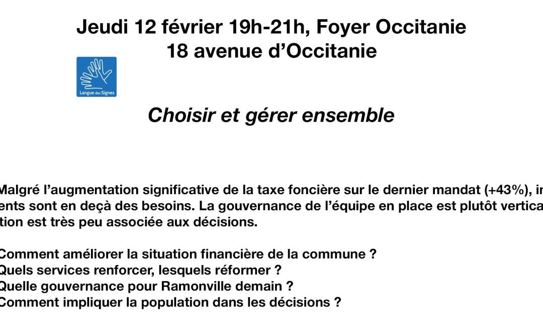 réunion punlique 12 février